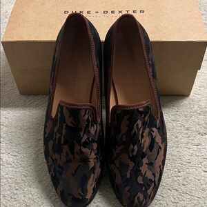 Duke + Dexter Men's Camouflage Loafers - Brown and Black